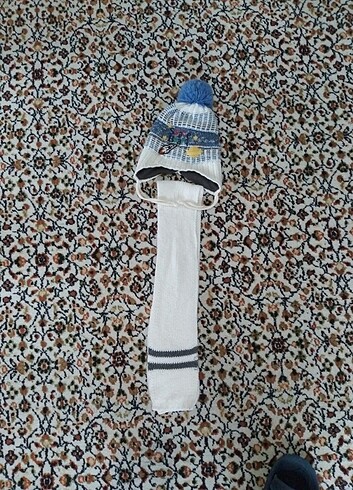 2-3 Yaş, 20 cm Beden Çocuk Bere ve Atkı