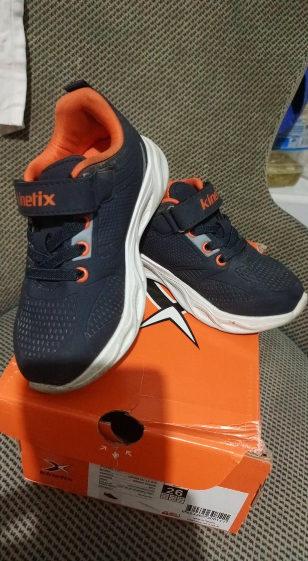 Kinetix Gri Turuncu Erkek Çocuk Spor Ayakkabı - Görsel 4