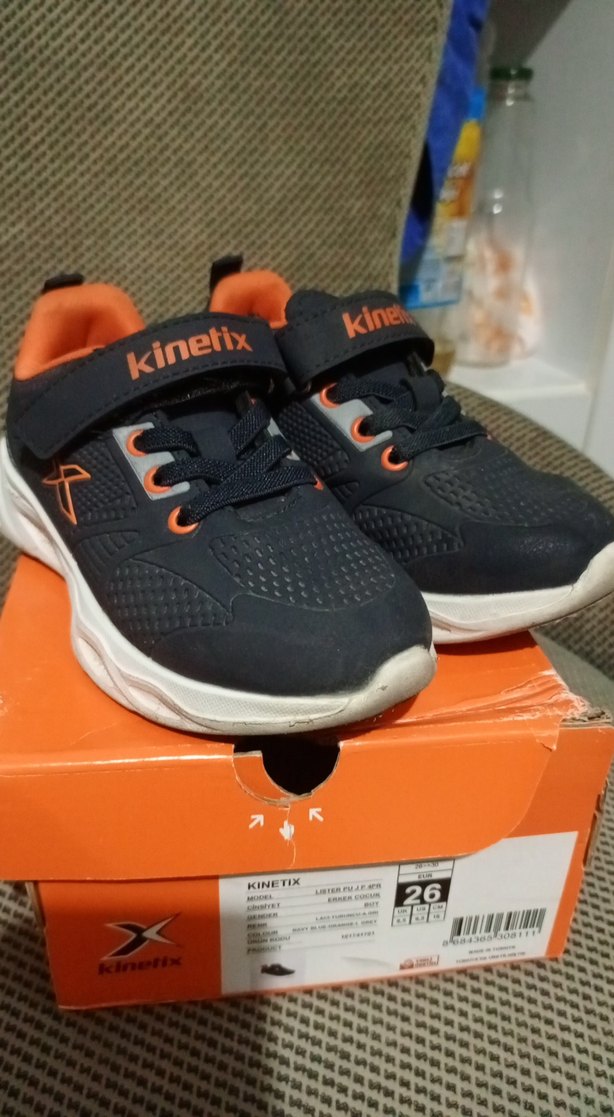 Kinetix Gri Turuncu Erkek Çocuk Spor Ayakkabı - Görsel 2