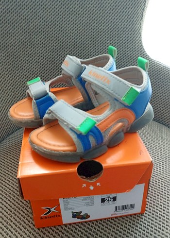 Çocuk Çok Renkli Cırtlı Sandalet - Görsel 2