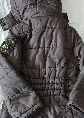 Kahverengi Düğmeli çocuk Mont - Görsel 4