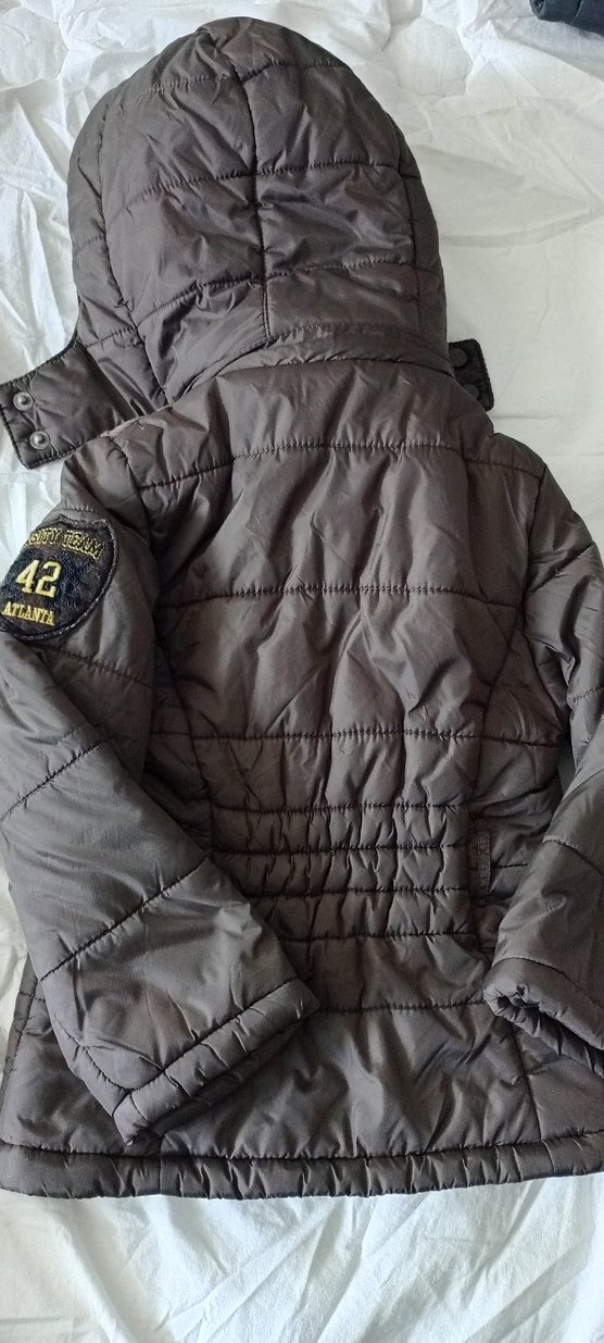 Kahverengi Düğmeli çocuk Mont - Görsel 4