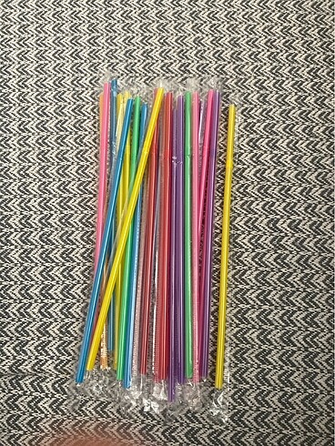 25 adet renkli pipet