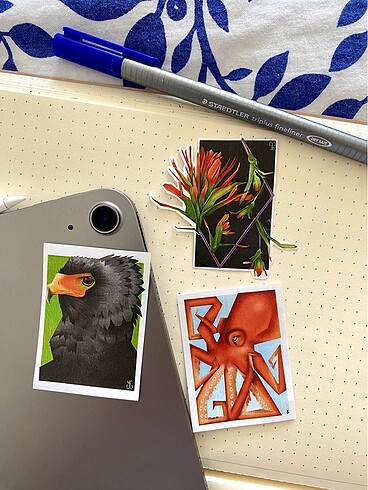 3lü sticker set