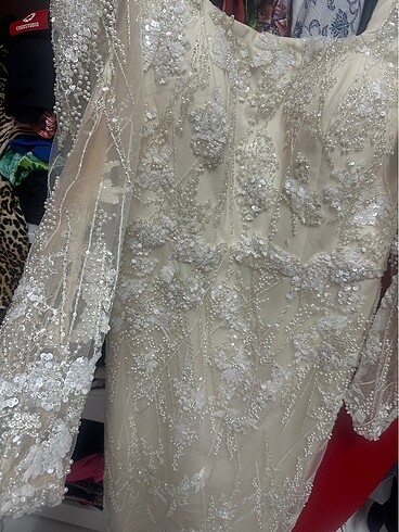 Diğer Full boncuk işleme Nikah nişan özel gün elbisesi