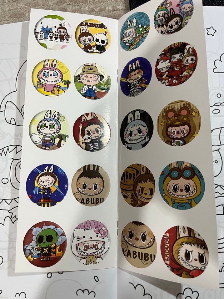 Labubu Boyama Kitabı ve Sticker - Görsel 3