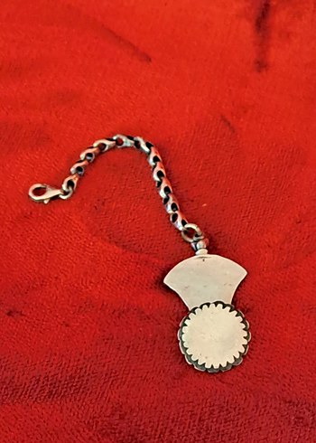 el yapımı usta işçilikli gümüş mühür formunda zincir - Görsel 6