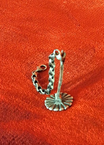 el yapımı usta işçilikli gümüş mühür formunda zincir - Görsel 4