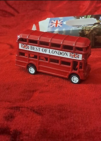 Kırmızı Londra Otobüsü Metal Araba