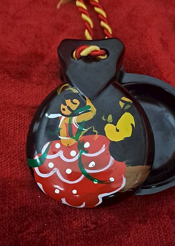 El Boyaması İspanyol 2 adet kastanyet - Görsel 6