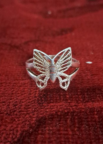 Kelebek Detaylı Bohem gümüş Kadın Yüzük - Görsel 2