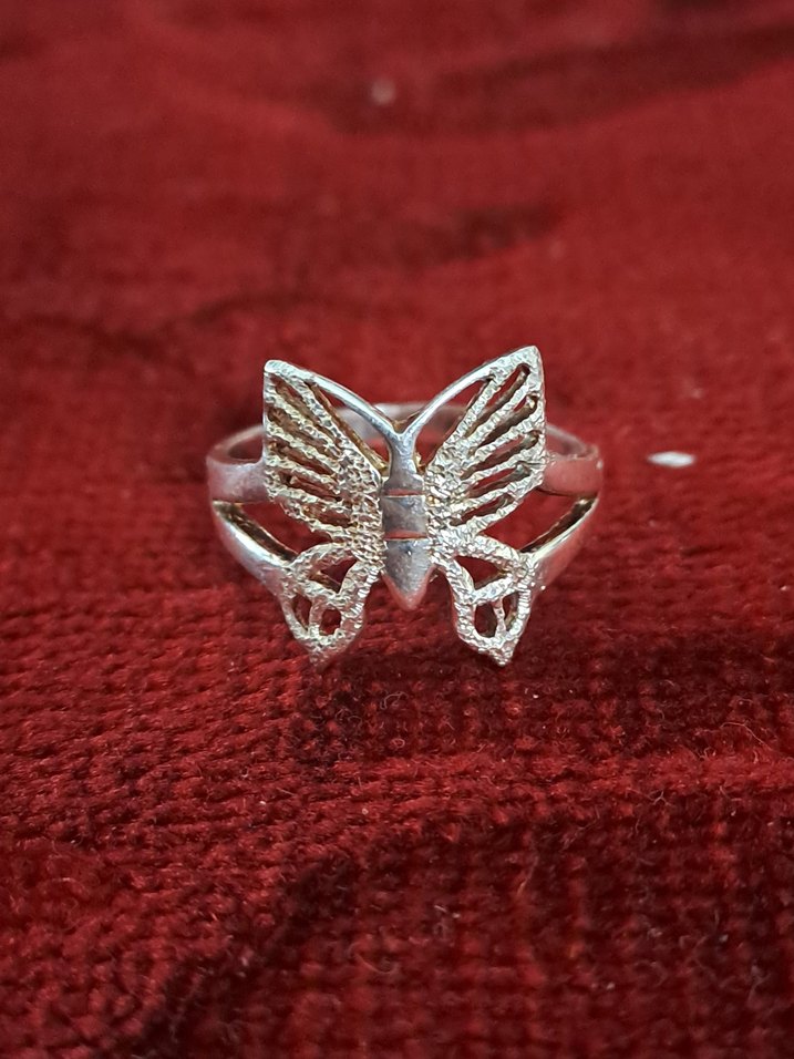 Kelebek Detaylı Bohem gümüş Kadın Yüzük - Görsel 2