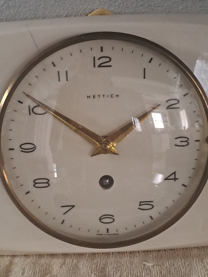 Porselen kurmalı Alman mutfak saati Beyaz Duvar Saati - Görsel 2