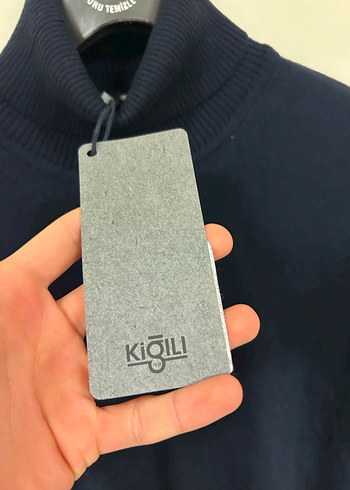 orjinal kiğılı boğazlı kazak lacivert - Görsel 3