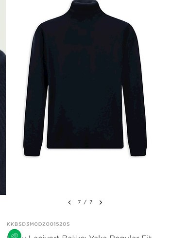 orjinal kiğılı boğazlı kazak lacivert - Görsel 7