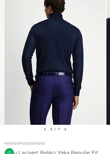 orjinal kiğılı boğazlı kazak lacivert - Görsel 6