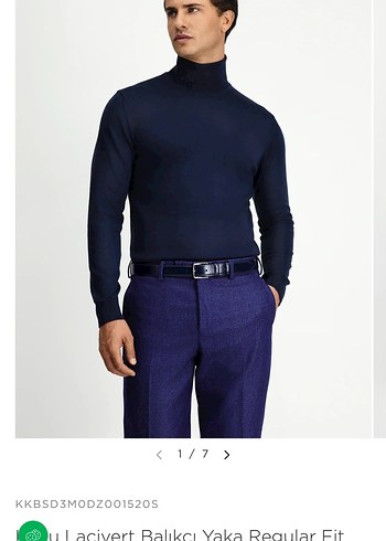 orjinal kiğılı boğazlı kazak lacivert - Görsel 8