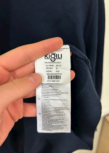 orjinal kiğılı boğazlı kazak lacivert - Görsel 4