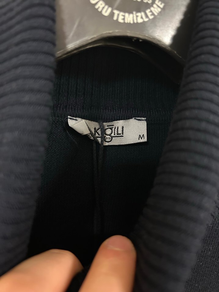 orjinal kiğılı boğazlı kazak lacivert - Görsel 2