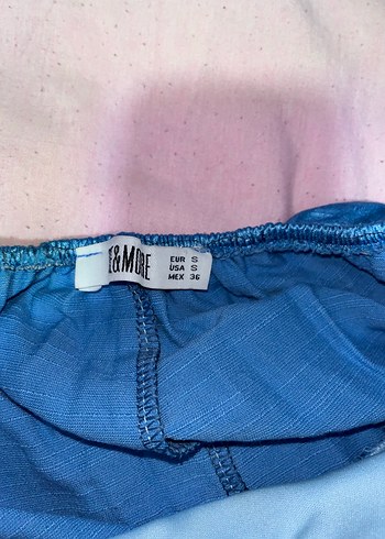 Mavi Mini Drapeli Saten Elbise - Görsel 8