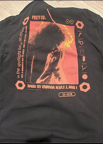 Siyah Kapüşonlu Sweatshirt Unisex - Görsel 2