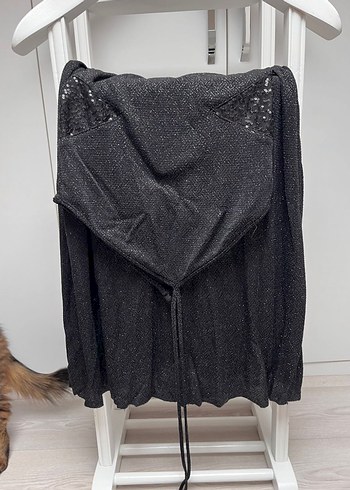 Siyah Uzun Drapeli Strappy Abiye Elbise - Görsel 3