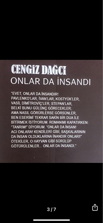  Beden ONLAR DA İNSANDI- CENGİZ DAĞCI