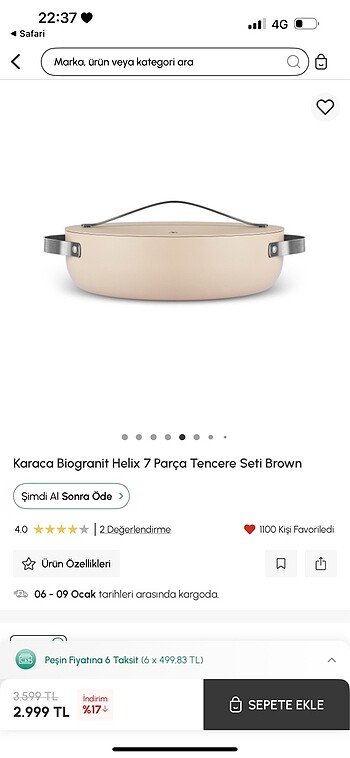 Karaca Granit tencere