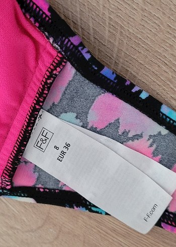 Renkli Tie-Dye Strappy Bikini Üstü - Görsel 6