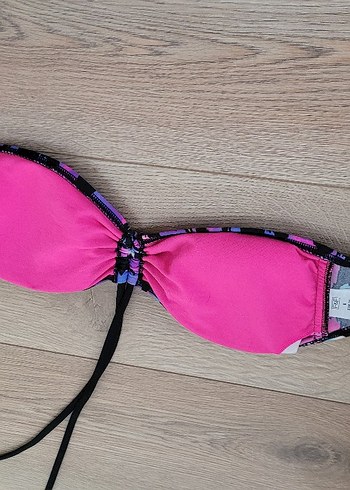 s Beden Renkli Tie-Dye Strappy Bikini Üstü