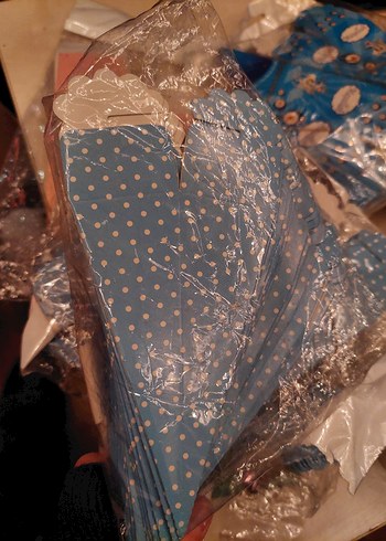 Mavi Puantiyeli Bebek Karşılama Kartları - Görsel 4