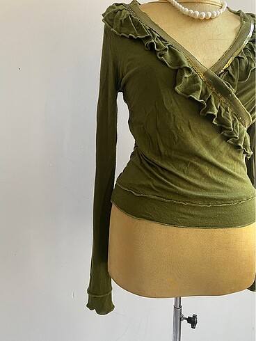 s Beden yeşil Renk vintage blouse