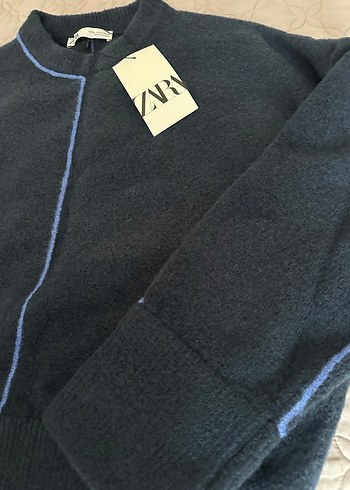 Zara Lacivert Kadın Örgü kazak - Görsel 5