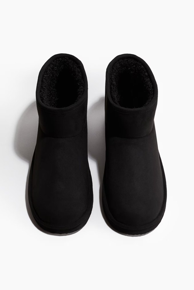 H&M Siyah Ugg model suni yünlü bot - Görsel 2