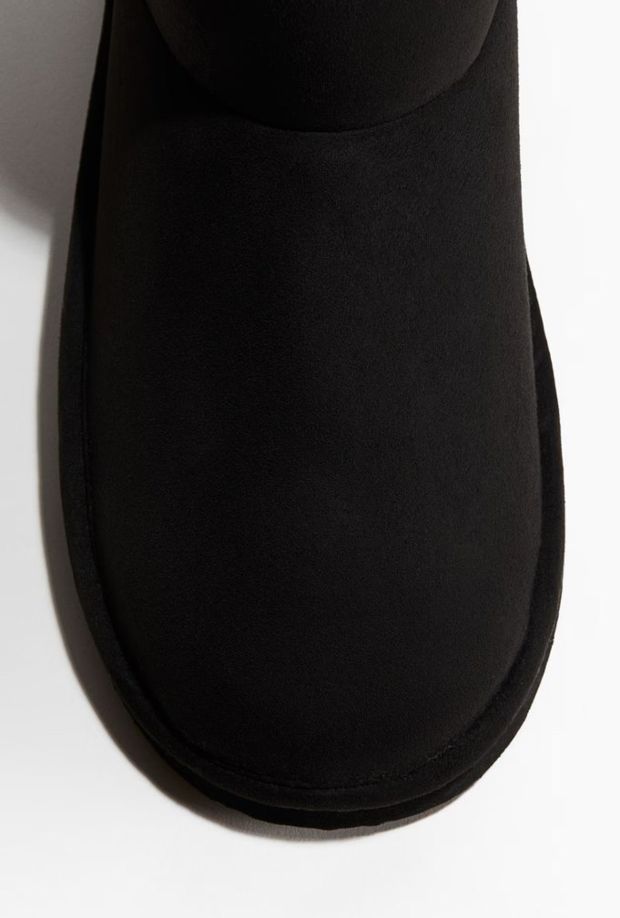 H&M Siyah Ugg model suni yünlü bot - Görsel 3