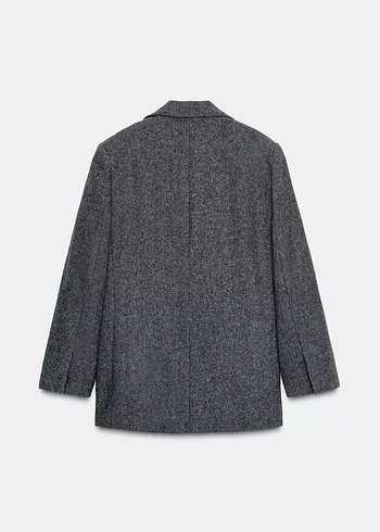 Zara Gri Kruvaze Blazer Ceket - Görsel 3