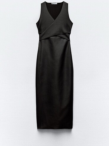 Zara stretch kruvaze midi elbise - Görsel 6