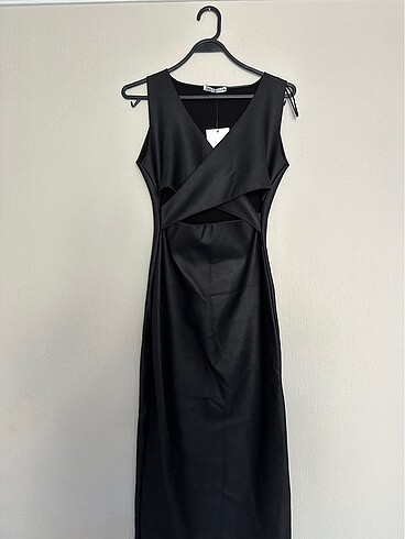 Zara stretch kruvaze midi elbise - Görsel 11