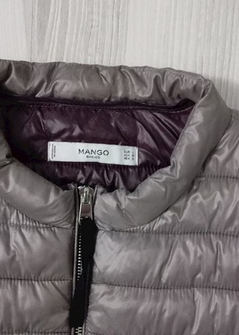 Gri Mini Kadın Fermuarlı Mont - Görsel 3