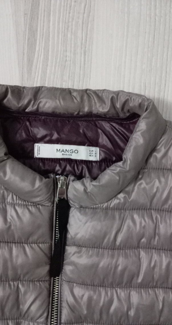 Gri Mini Kadın Fermuarlı Mont - Görsel 3