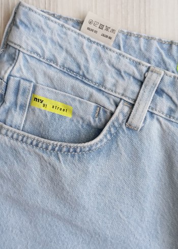 Mavi Loose Fit Yırtık Detaylı Midi Kot Pantolon - Görsel 4