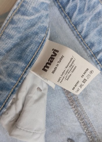 Mavi Loose Fit Yırtık Detaylı Midi Kot Pantolon - Görsel 5