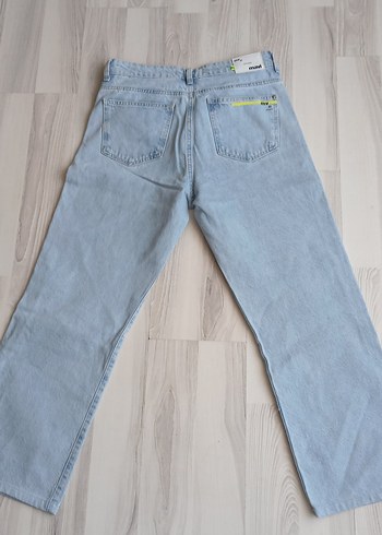 Mavi Loose Fit Yırtık Detaylı Midi Kot Pantolon - Görsel 7