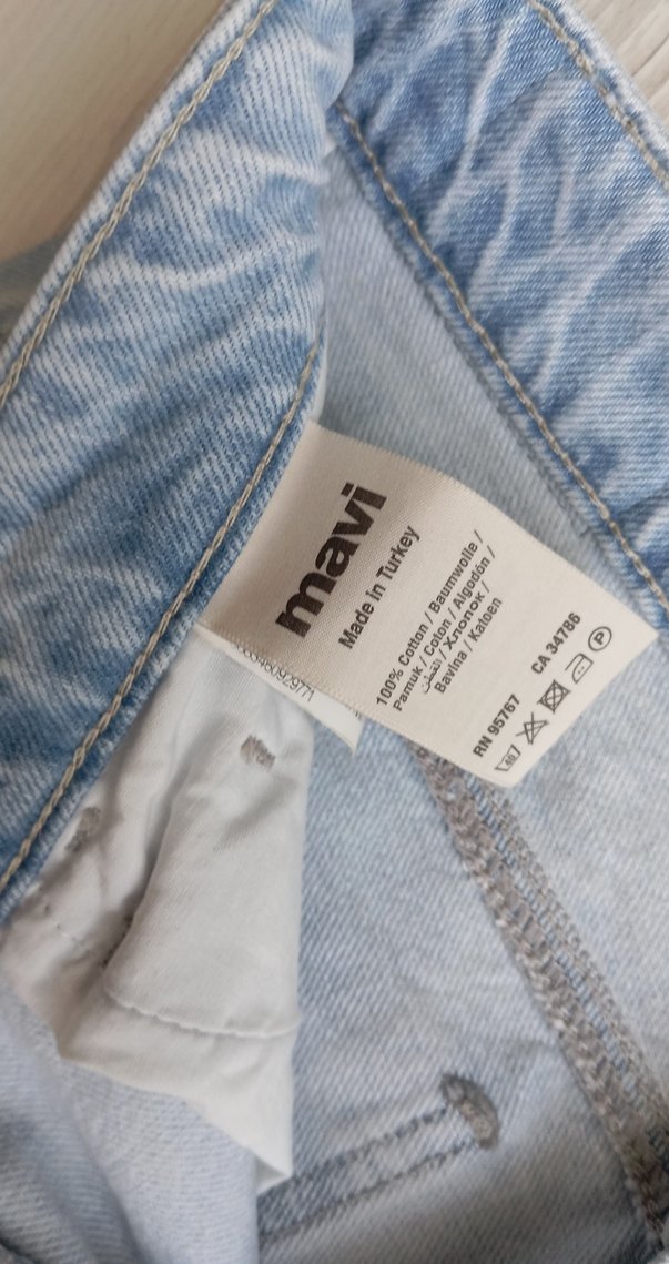 Mavi Loose Fit Yırtık Detaylı Midi Kot Pantolon - Görsel 5