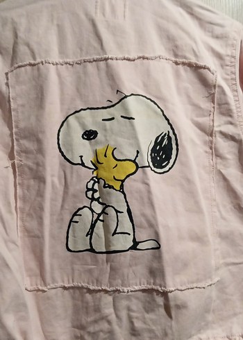 Düğmeli Pembe Nakışlı Kadın Ceket - Görsel 9