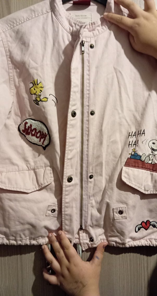 Düğmeli Pembe Nakışlı Kadın Ceket - Görsel 5