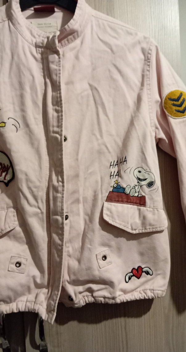 Düğmeli Pembe Nakışlı Kadın Ceket - Görsel 3