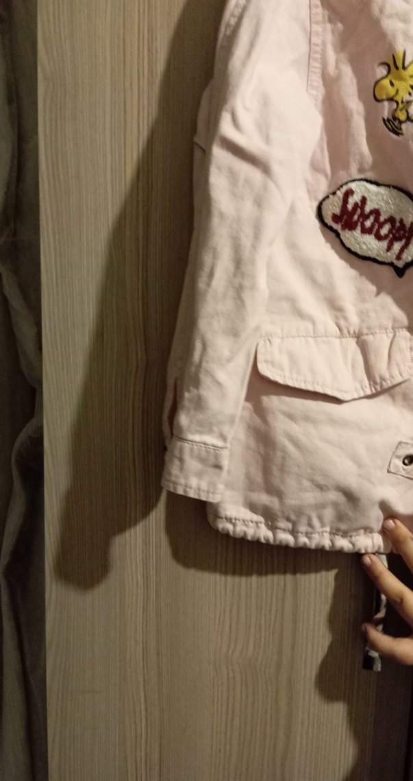 Düğmeli Pembe Nakışlı Kadın Ceket - Görsel 4