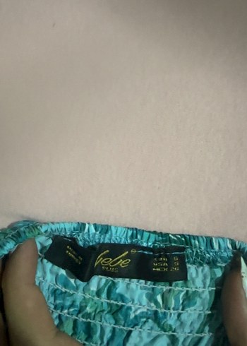 Volanlı Turkuaz elbise