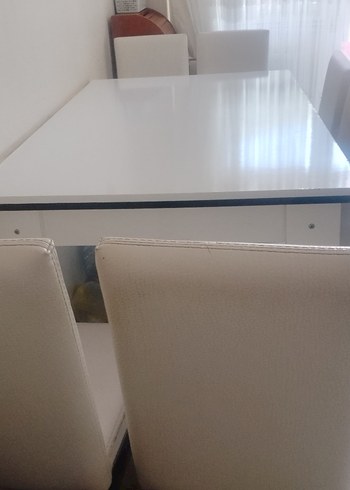 Beyaz  Yemek Masası ve Sandalyeler - Görsel 3